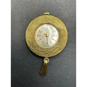 Arnex Pedre 17 Jewel Pendant Watch Incabloc Swiss Made Gold Plated 10 Microns